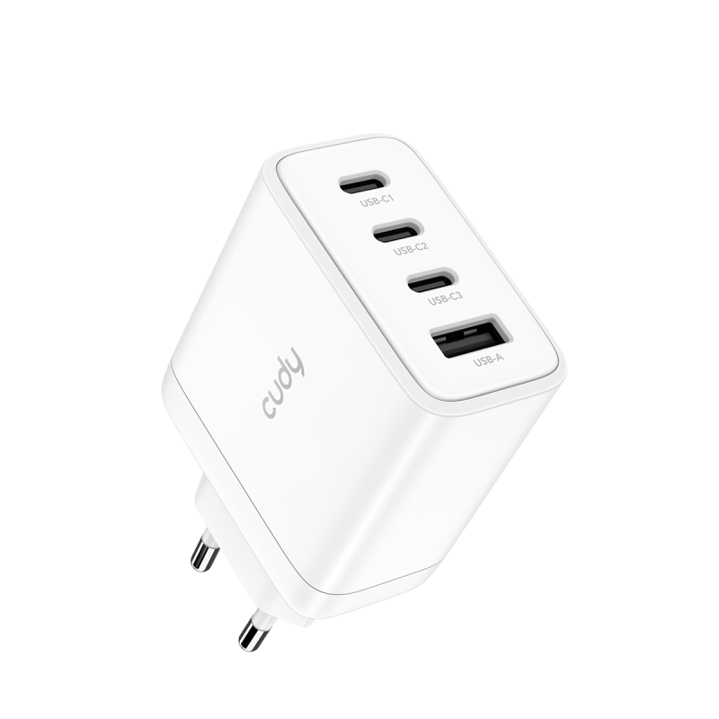 Incarcator Retea CUDY CH70, 65 W, 4 porturi, Alb - Incarcatoare telefoane