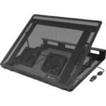 Stand/Cooler notebook NATEC TERN 2 PLUS, pana la 17 inch, 2 ventilatoare, Negru