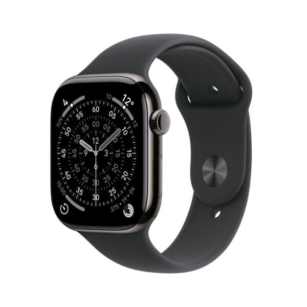 Apple Watch Series 11 GPS + Cellular 42mm Slate Titanium Case with Black Sport Band – S/M - Laptop, Tablete & Telefoane