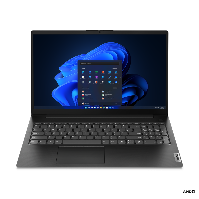 Laptop SMB Lenovo V15 G4 AMN, cu procesor AMD Ryzen 3 7320U, 15.6'' TN, 16 GB LPDDR5, 512 GB SSD, AMD Radeon 610M, Fara OS, 3 ani Garantie
