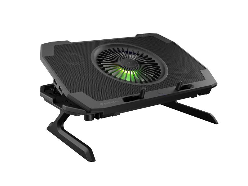 Stand/Cooler notebook GENESIS Oxid 850, pana la 17 inch, 5 ventilatoare, Negru - Laptop, Tablete & Telefoane