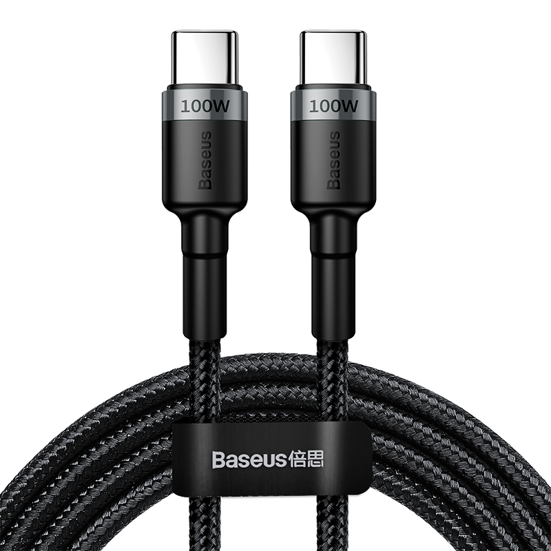 Cablu Date si Incarcare USB-C - USB-C Baseus Cafule, 100W, 2m, Gri CATKLF-ALG1 - 297120 (93E6)