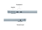 MacBook Air 13.6″ Retina/Apple M4 (CPU 10-core, GPU 10-core, Neural Engine16-core)/32GB/512GB – Sky Blue – INT KB (2025) 35W (Cto from MC6V4RO/A) - Laptop, Tablete & Telefoane - imaginea 3