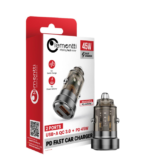 Incarcator Auto LEMONTTI LIAQCPD45WTN, 45W, 2 porturi, Gri - imagine 2