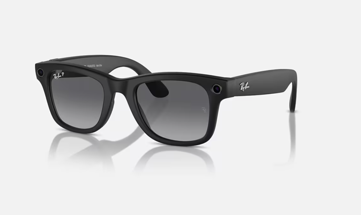 Ray-Ban Meta Wayfarer AI Glasses Matte Black/Polar Gradient Graphite - Gadgeturi - imaginea 2