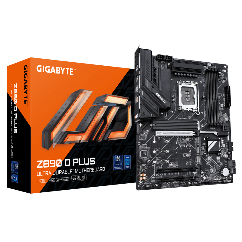 Placa de baza Gigabyte Z890 D PLUS, Socket 1851, DDR5, ATX