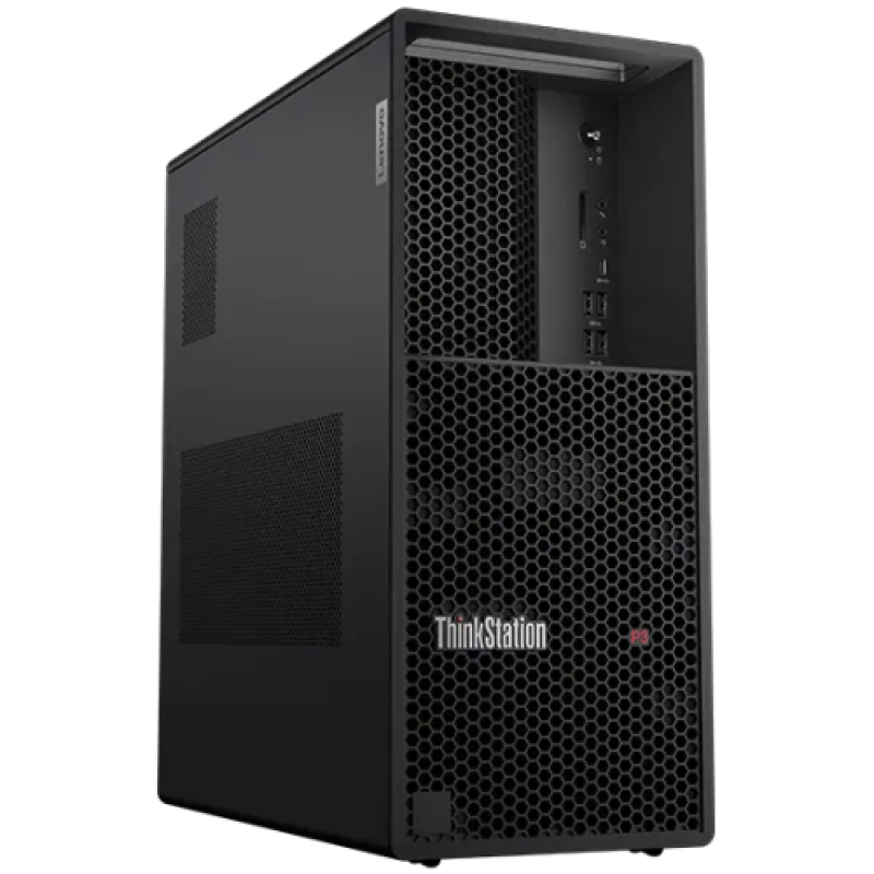 Desktop Workstation Lenovo ThinkStation P3 Tower Gen 2 cu procesor Intel Core Ultra 9 285 pana la 5.6 GHz, 64 GB DDR5, 1TB SSD, Intel Integrated Graphics, Windows 11 Pro, Black, 3 ani Garantie