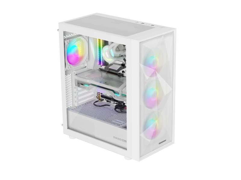 Carcasa GENESIS Diaxid 605 ARGB, Mid Tower, White