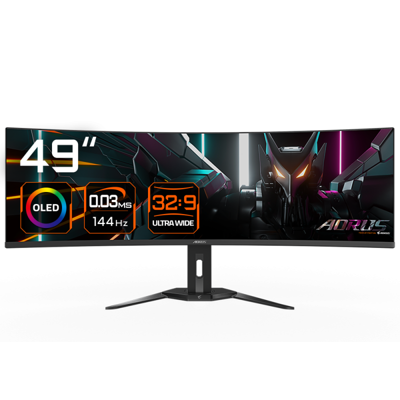 Monitor Consumer GIGABYTE CO49DQ, 49″, 5120 x 1440 pixeli, Black, 3 ani Garantie - Desktop PC & Monitoare