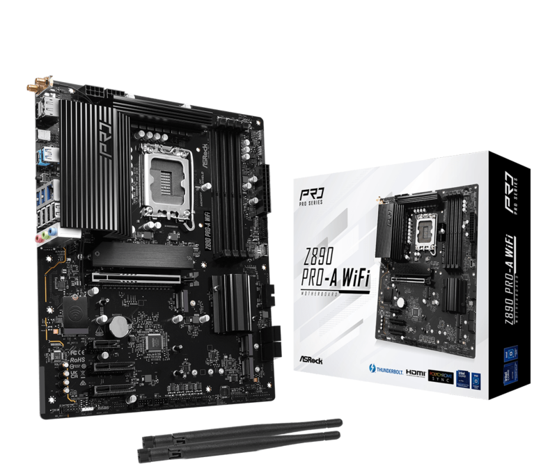 Placa de baza ASRock Z890 Pro-A WiFi, Socket 1851, DDR5, ATX - Componente PC