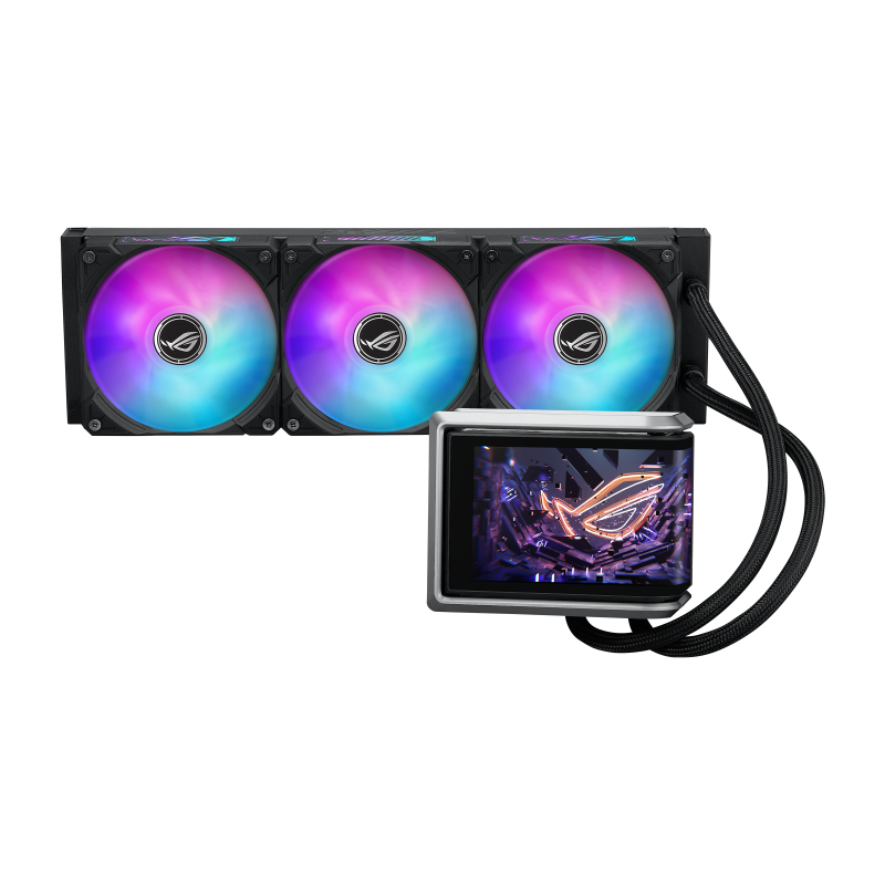 Cooler Procesor ASUS ROG RYUO IV 360 ARGB, Lichid, 12 cm, 3 ventilatoare, aRGB - Componente PC