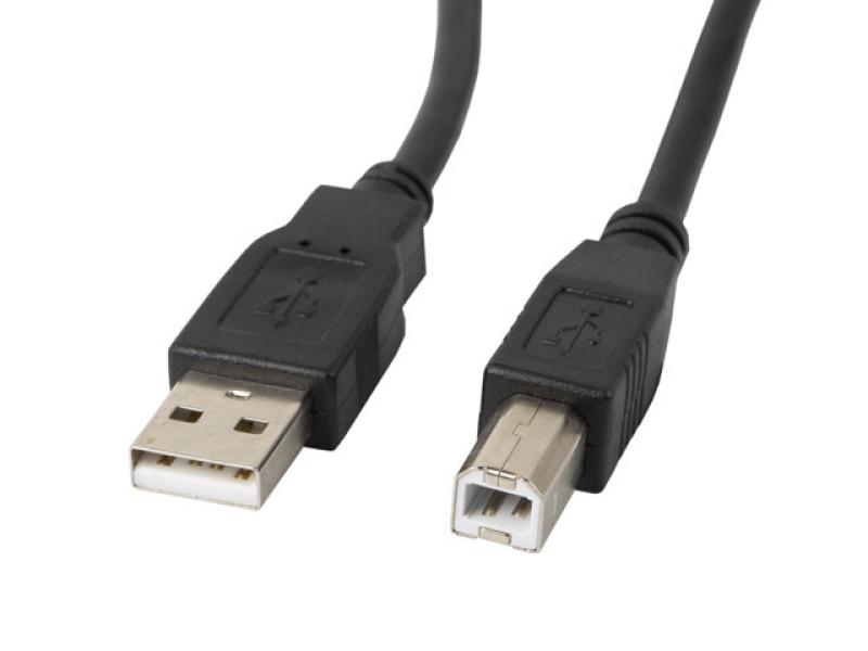 Cablu USB-A(M) USB-B(M) 2.0 1 m negru cu ferită - Cabluri periferice