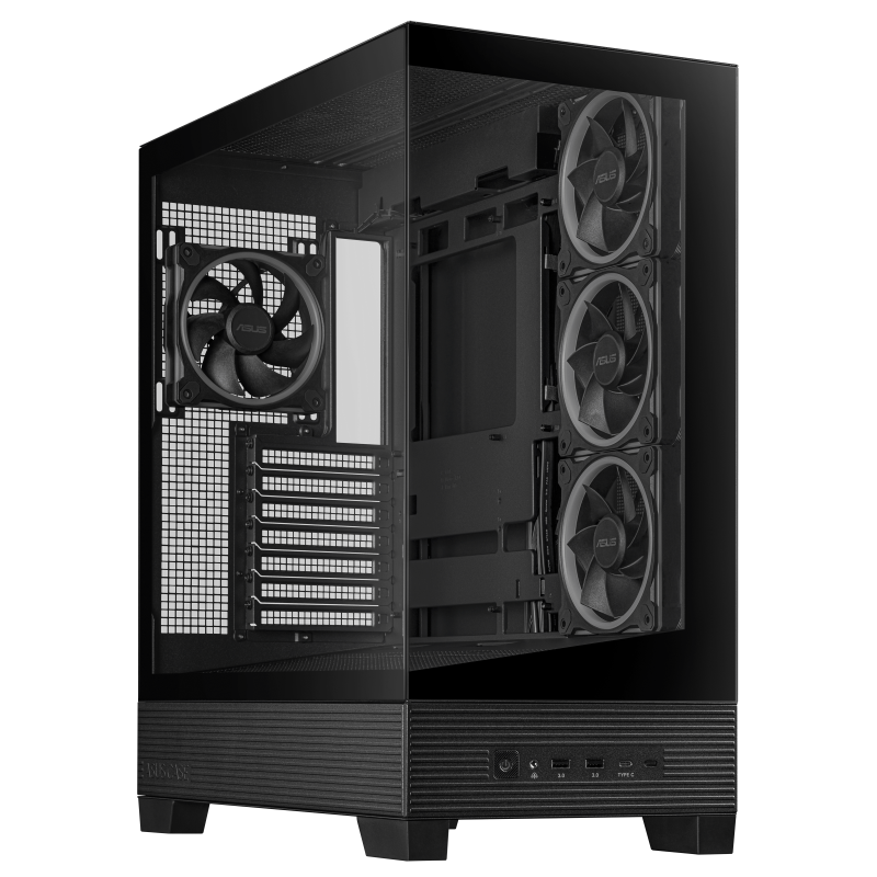 Carcasa ASUS A31 Plus TG ARGB BLACK, Mid Tower, Black - Carcase