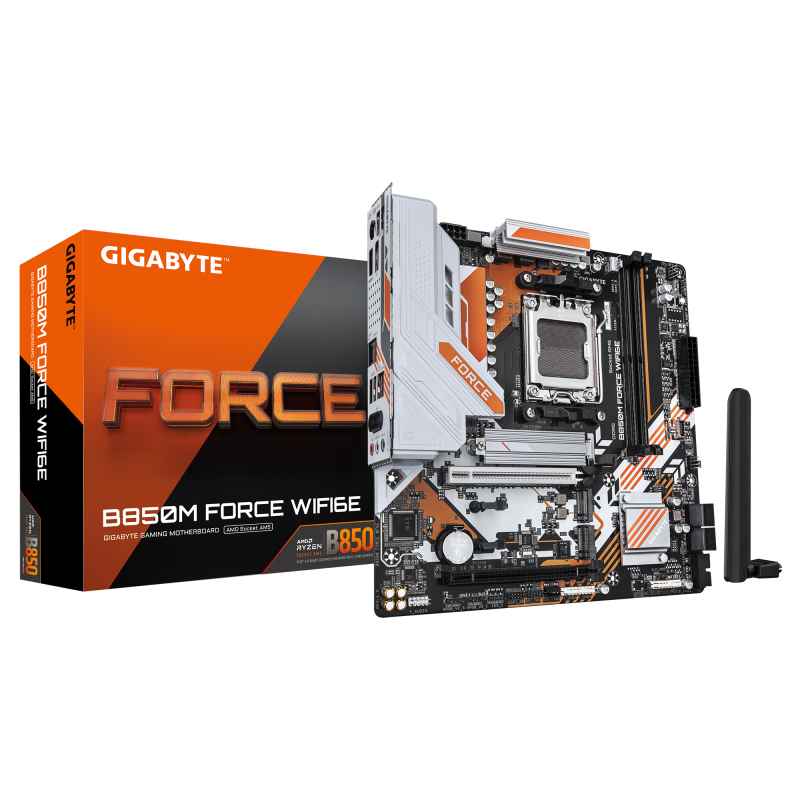 Placa de baza Gigabyte B850M FORCE WIFI6E, Socket AM5, DDR5, Micro-ATX - Componente PC