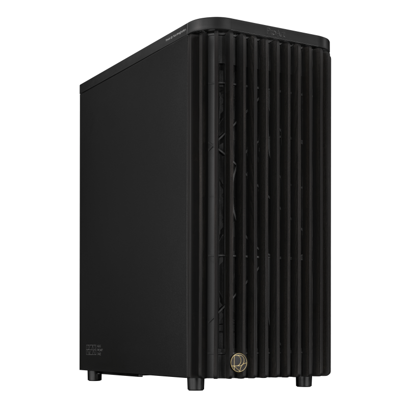 Carcasa ASUS ProArt PA401 Wood METAL PWM, RGB, Mid Tower, Black