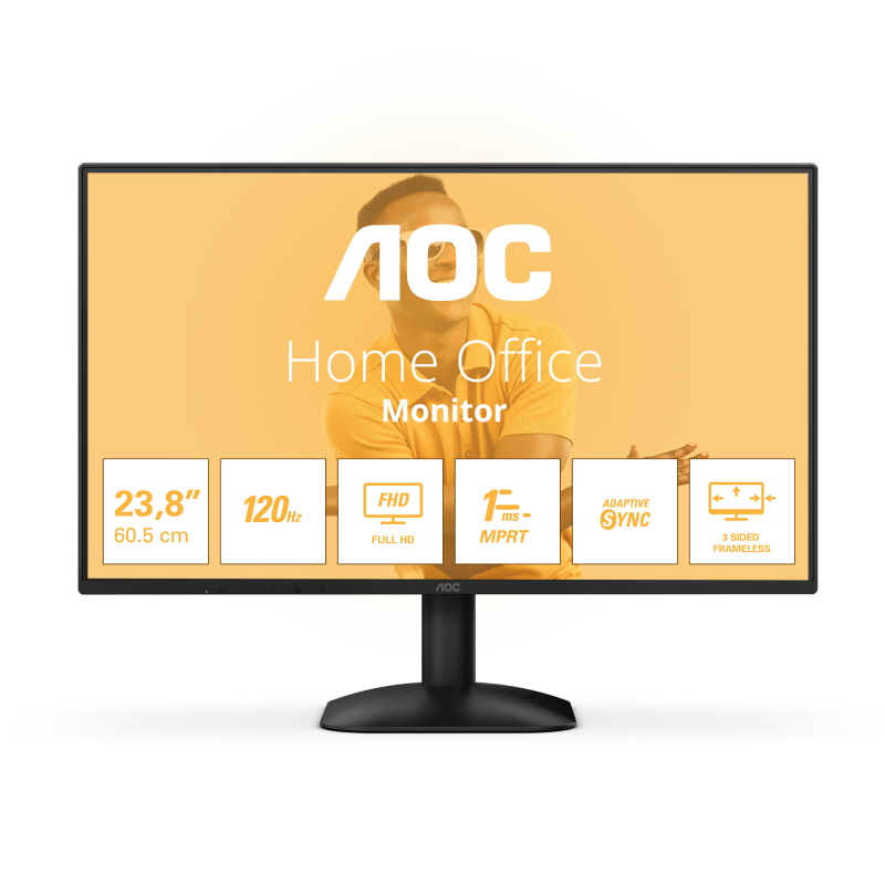 Monitor Consumer AOC 24B31H, 23.8", 1920 x 1080 pixeli, Black, 3 ani Garantie