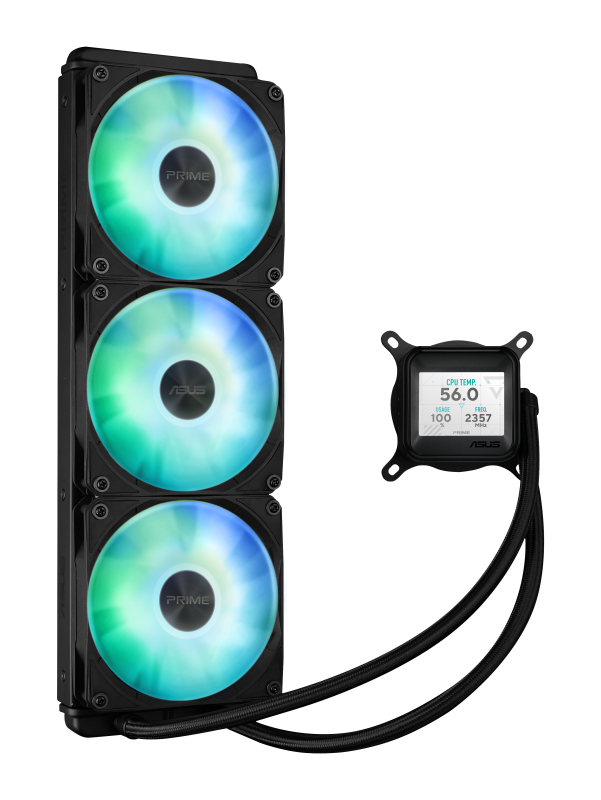 Cooler Procesor ASUS Prime LC 360 ARGB LCD, Lichid, 12 cm, 3 ventilatoare, aRGB - Componente PC