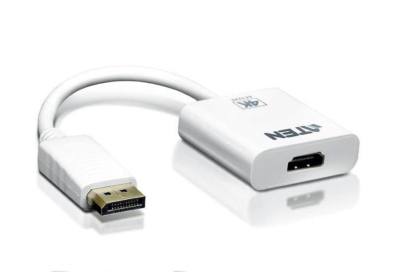 Adaptor ATEN VC986-AT. Conector 1: DisplayPort, Conector 2: HDMI, Conector 1 gen: Tată. Greutate: 100 g, Lățime: 45 mm, Adâncime: 180 mm. Lăţime de ambalaj: 19 mm, Adâncimea de ambalaj: 120 mm, Înălţime de ambalaj: 212 mm. Cantitate per ambalaj: 1 buc.. Greutate netă ambalaj principal: 4 kg, Lățime
