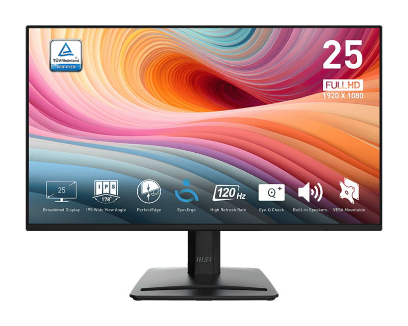 Monitor Consumer MSI PRO MP252 E2, 24.5″, 1920 x 1080 pixeli, Black, 2 ani Garantie - Desktop PC & Monitoare