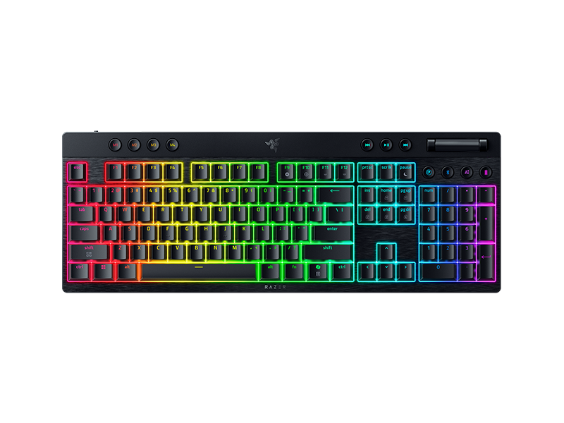 Tastatura Mecanica Gaming Razer BlackWidow V4 Low-Profile HyperSpeed, RGB, Wireless, Negru - PC, Periferice & Software