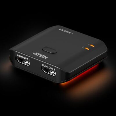 Splitter ATEN True 4K60Hz HDMI, 2 porturi alimentare USB-C, Rata maxima de transfer date: 18 Gbps (6 Gbps pe fiecare canal), Frecventa maxima pixel clock: 600 MHz, Conformitate: HDMI (3D, Deep Color, 4K) - Conectica