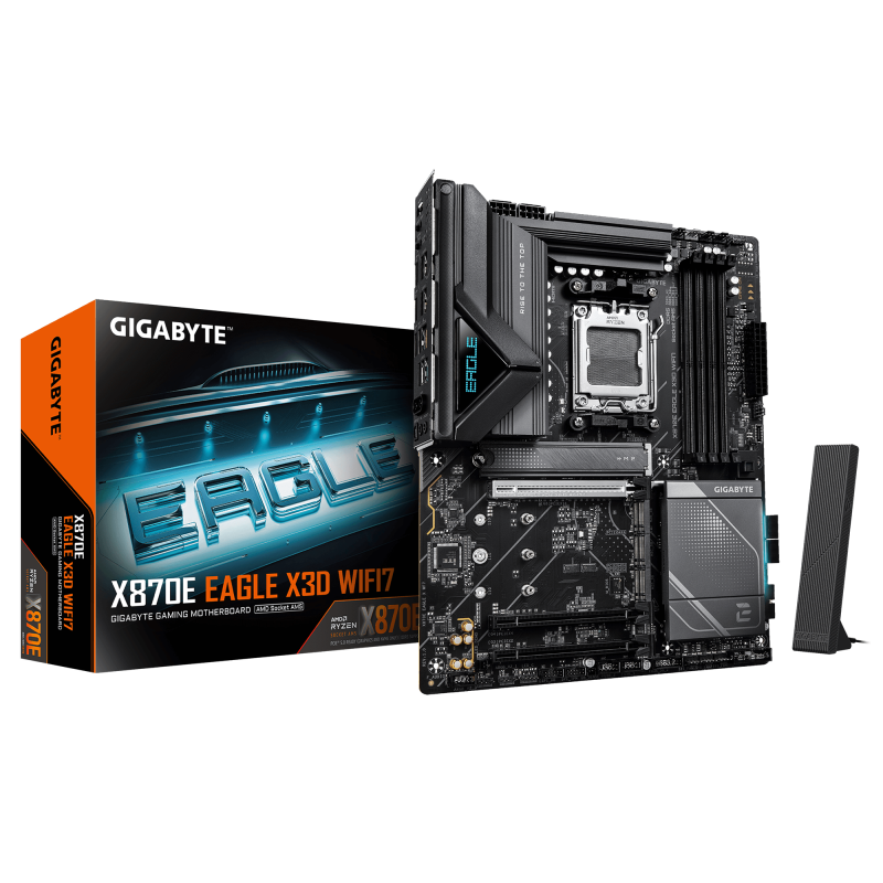 Placa de baza Gigabyte X870E EAGLE X3D WIFI7, Socket AM5, DDR5, ATX - Componente PC