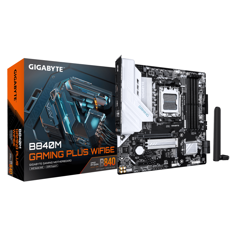 Placa de baza Gigabyte B840M Gaming Plus WiFi6E, Socket AM5, DDR5, Micro-ATX - Componente PC
