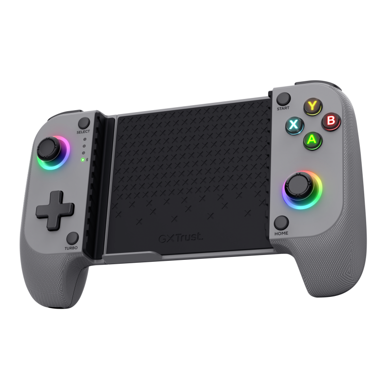 Controller mobil wireless Trust GXT 735G Mylox, conector USB-C, lungime cablu 100cm, capacitate baterie 600 mAh, baterie tip AAA: litium ion- cell, gri - Accesorii console & PC