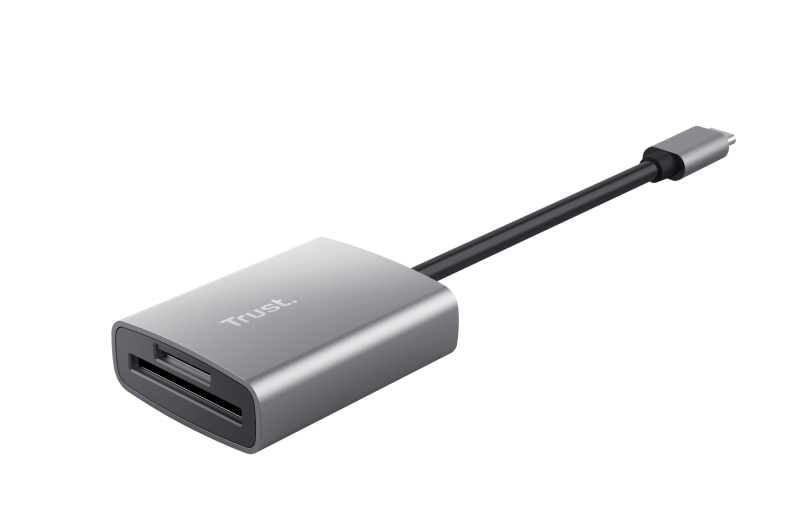 Hub USB Trust Dalyx Fast, USB-C, 2 porturi, Argintiu