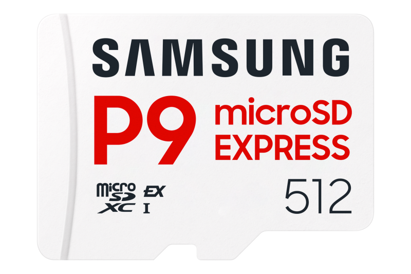 Samsung MB-MK512T. Capacity: 512 GB, Flash card type: MicroSDXC, Internal memory type: UHS-I, Read speed: 800 MB/s, UHS Speed Class:  Class 1 (U1), Video Speed Class: V30. Protection features: Drop resistant, Magnet proof, Temperature proof, Waterproof, Wear resistant, X-ray proof, Product colour