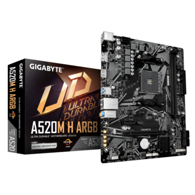 Placa de baza Gigabyte A520M H ARGB, Socket AM4, DDR4, Micro-ATX - Componente PC