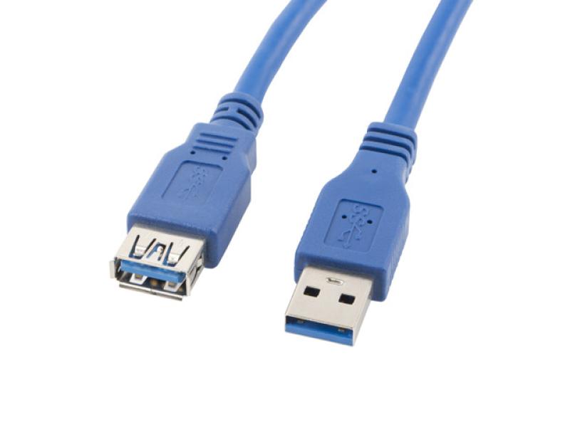 Cablu USB-A M/F 3.0 3 m albastru - Cabluri periferice