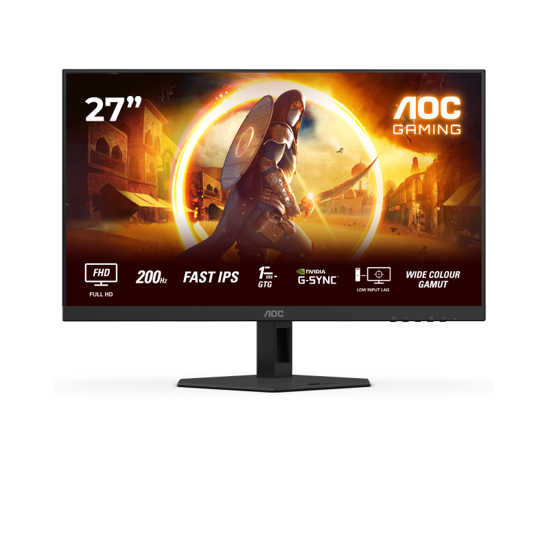 Monitor Gaming AOC 27G4HRE, 27", 1920 x 1080 pixeli, Black, Red, 3 ani Garantie