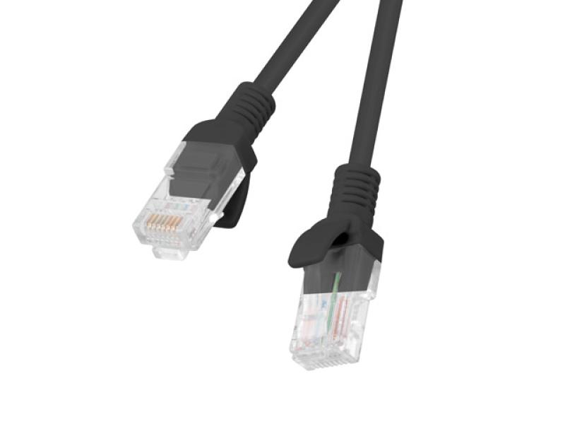 Patch cord Cat.6 UTP 0,25 m negru, Fluke Passed