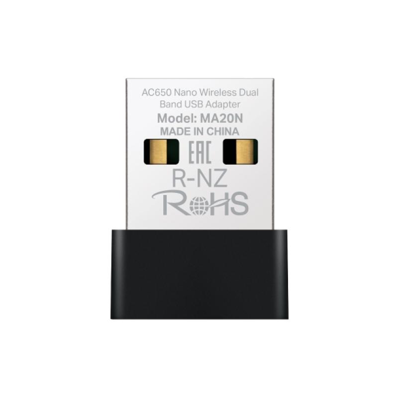 Adaptor Wireless MERCUSYS AC650 Nano, WIFI 5, Dual Band