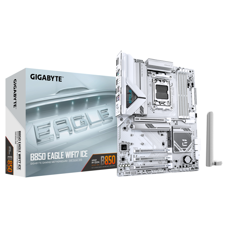 Placa de baza Gigabyte B850 EAGLE WIFI7 ICE, Socket AM5, DDR5, ATX - Componente PC