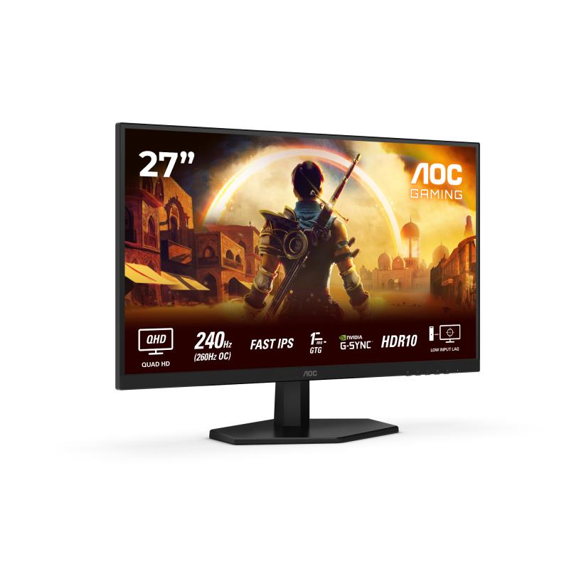 Monitor Consumer AOC Q27G42ZE, 27", 2560 x 1440 pixeli, Black, Red, 3 ani Garantie