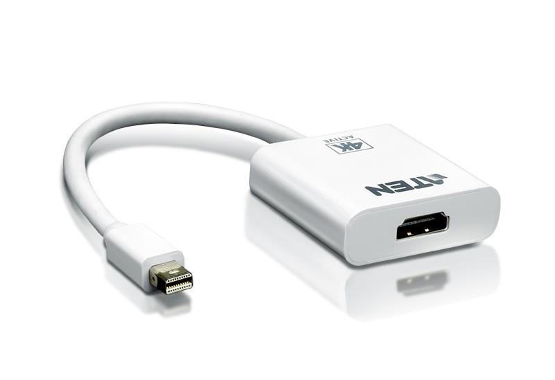 Adaptor Aten VC981-AT. Conector 1: Mini DisplayPort, Conector 2: HDMI, Conector 1 gen: Tată. Greutate: 75 g, Lățime: 45 mm, Adâncime: 175 mm. Lăţime de ambalaj: 19 mm, Adâncimea de ambalaj: 120 mm, Înălţime de ambalaj: 212 mm. Cantitate per ambalaj: 1 buc.. Greutate netă ambalaj principal: 3 kg - Cabluri video
