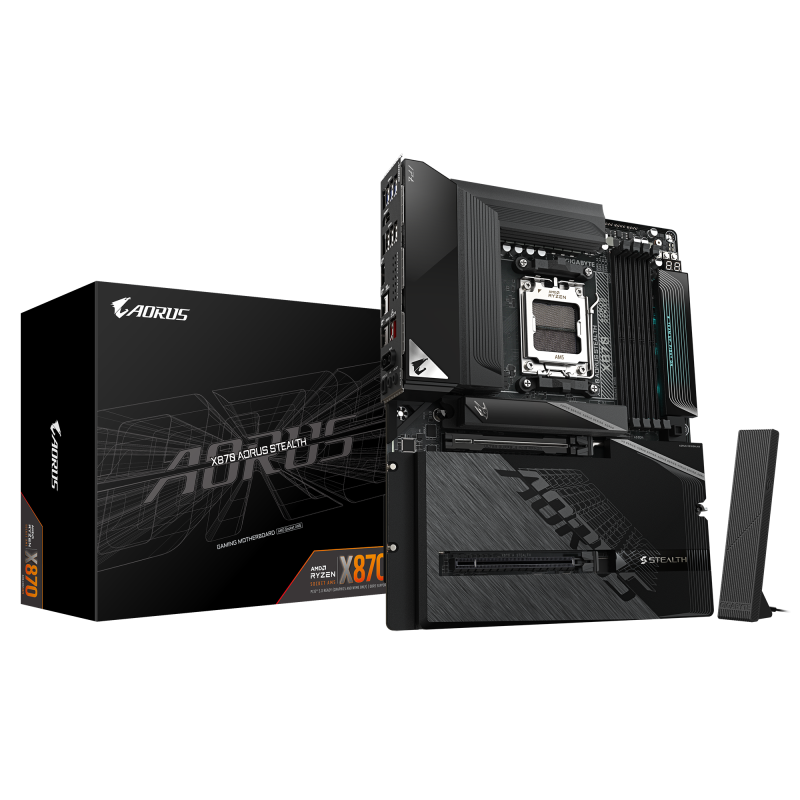 Placa de baza Gigabyte X870 AORUS STEALTH, Socket AM5, DDR5, ATX - Componente PC