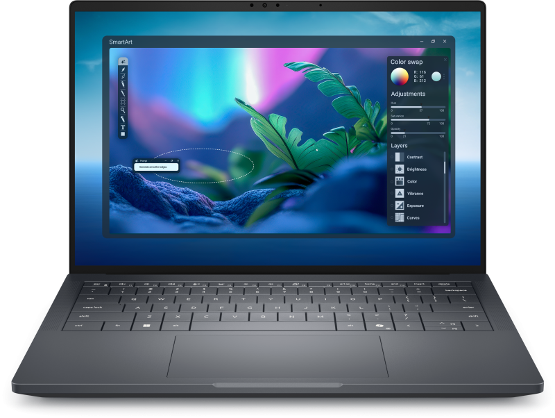 Laptop Workstation DELL Pro Max 14 Premium, cu procesor Intel Core Ultra 7 265H, 14'' WVA, 32 GB LPDDR5x, 1 TB, NVIDIA RTX PRO 1000 Blackwell, 8GB GDDR7, Windows 11 Pro, 3 ani Garantie