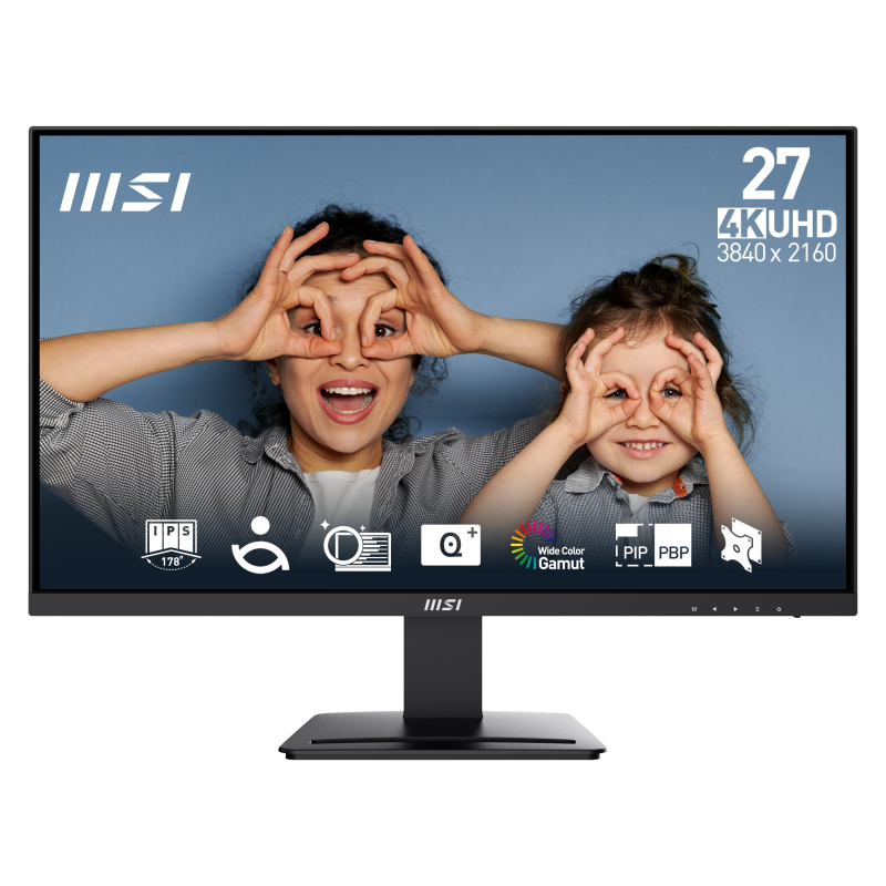 Monitor Consumer MSI PRO MP273U, 27″, 3840 x 2160 pixeli, Black, 2 ani Garantie - Desktop PC & Monitoare