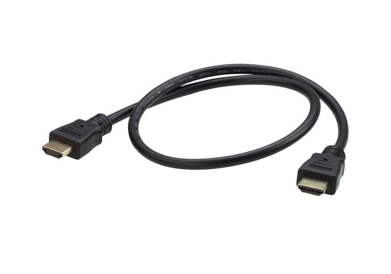 Cablu ATEN 2L-7DA6H. Lungime cablu: 0,6 m, Conector 1: HDMI Tip A (Standard), Conector 1 gen: Tată, Conector 2: HDMI Tip A (Standard), Conector 2 genuri: Tată, Placare contacte conectori: De aur, 3D, Culoarea produsului: Negru - Cabluri video