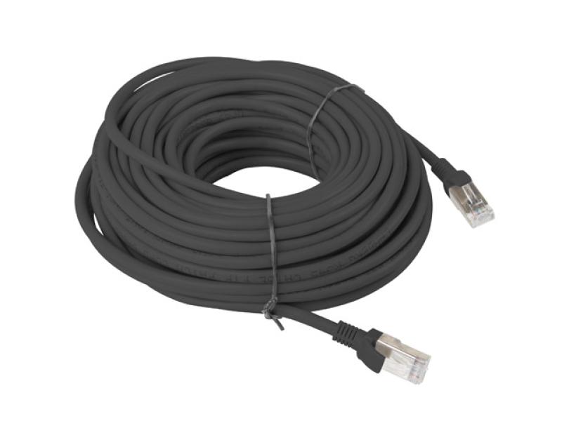 Patch cord Cat.6 UTP 20 m negru, Fluke Passed