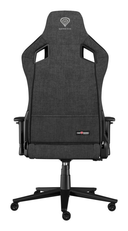 Scaun gaming Genesis Nitro 660, material textil, reglabil pe inaltime, greutate maxima suportata 150 kg, inaltime scaun reglabil 45 – 52 cm, spatar ajustabil 135°, dimensiuni roti 60mm, echipat cu piston cu gaz clasa 4, manere 2D, negru/gri - Console & Jocuri
