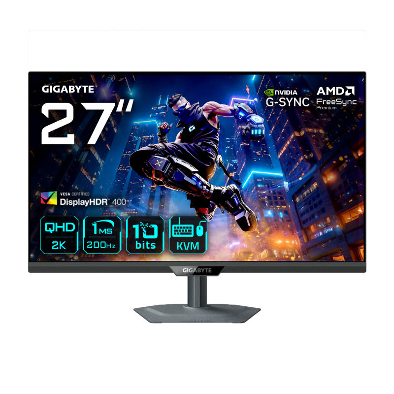 Monitor Gaming Gigabyte M27Q2 QD, 27", 2560 x 1440 pixeli, Black, 3 ani Garantie