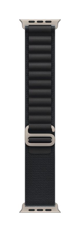 Curea pentru Apple Watch 49mm Black Alpine Loop - Large - Natural Titanium Finish