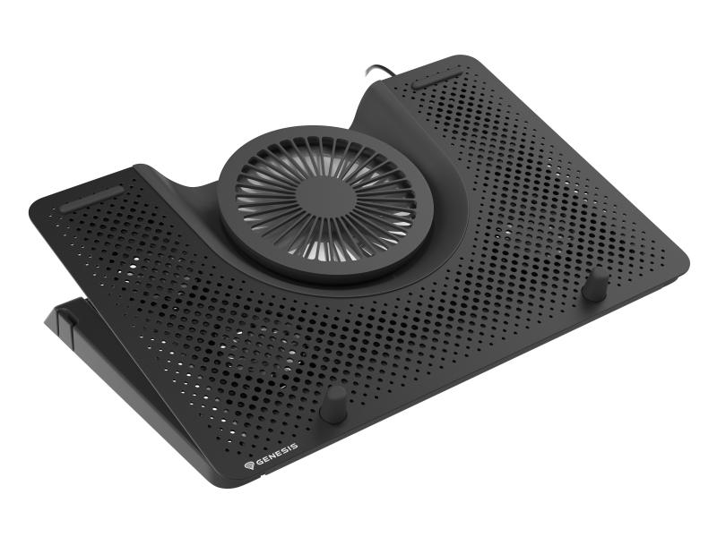 Stand/Cooler notebook Genesis Oxid 550, pana la 17 inch, 5 ventilatoare, Negru - Laptop, Tablete & Telefoane