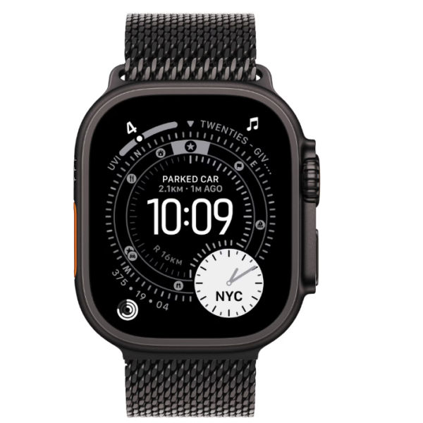 Apple Watch Ultra 3 GPS + Cellular 49mm Black Titanium Case with Black Titanium Milanese Loop – Medium - Laptop, Tablete & Telefoane