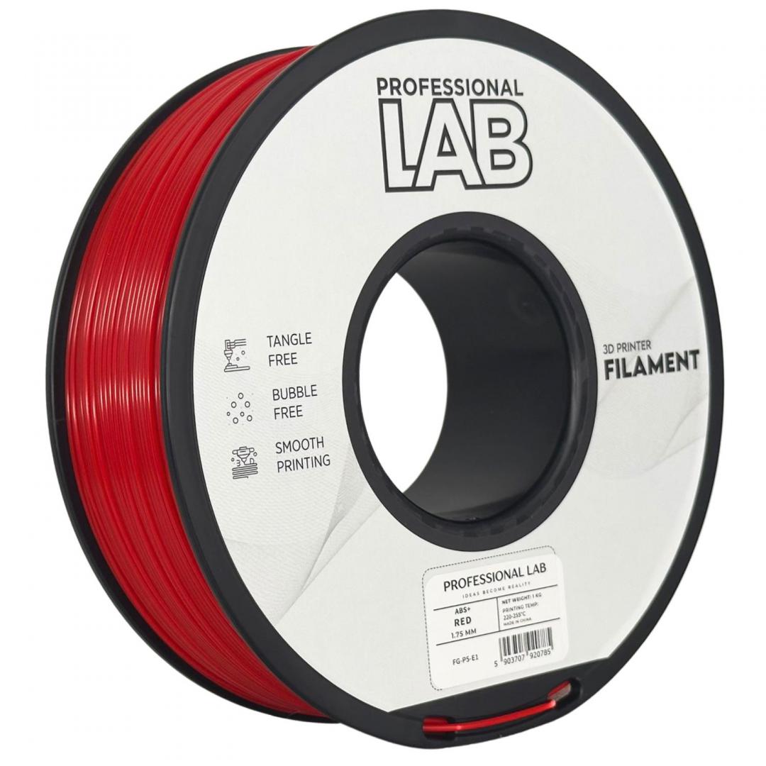 Filament 3D Proffesional Lab, Diamentru 1.75mm, Greutate: 1KG, Culoare: Rosu, Material: ABS+, Temperatura: 220-250c. - Accesorii imprimare 3D