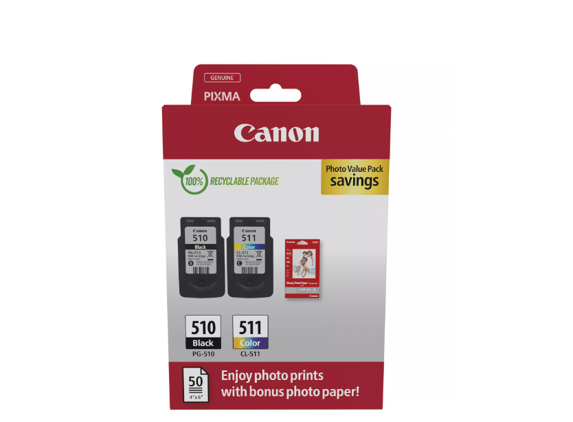 Cartus Canon PG-510/CL-511, Black, Cyan, Magenta, Yellow - Cartuse cerneala